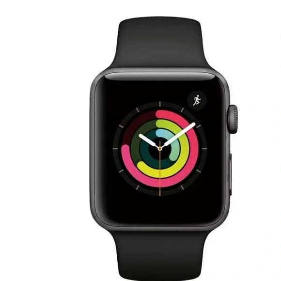 Apple Watch Series 3 38mm Space Gray Aluminum Black Sport